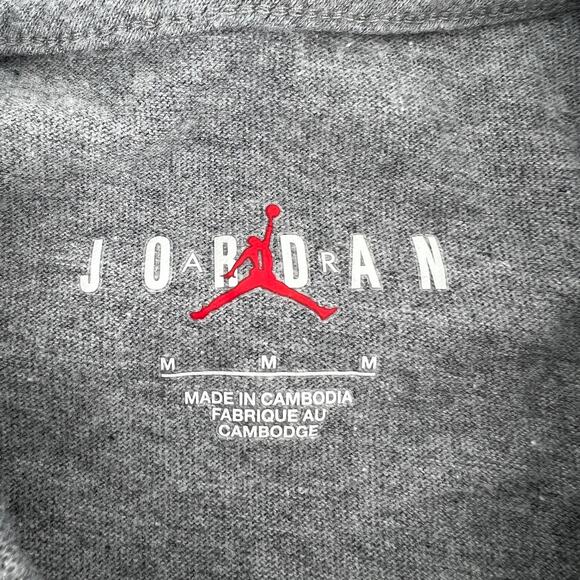 Nike Air Jordan Jump Man The Cradle Gray T Shirt Mens Sz M Double Sided Graphic - Picture 6 of 8